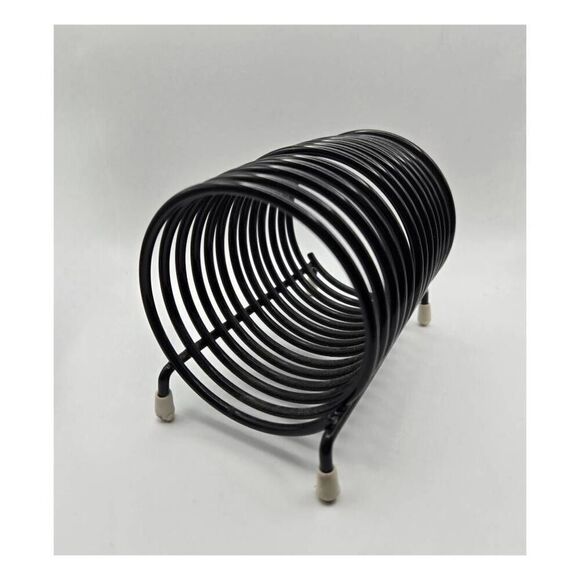 Vintage 1950's Desktop Black Circle Letter Holder Rack - Picture 3 of 6